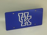 Royal Blue Acrylic Inlaid License Plate - UK logo