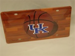 Acrylic Inlaid License Plate - Hardwood Court/UK logo