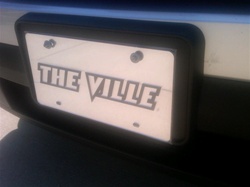 Acrylic Mirrored "The Ville" license plate