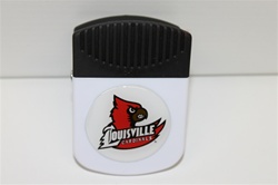 Louisville Cardinal Domed Magnetic Clip