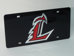 Black Acrylic English "L" license plate