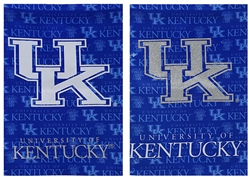 University of Kentucky Wildcats Suede Glitter Silk Flag