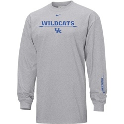 Nike Kentucky Wildcats Ash Graphic Long Sleeve T-shirt