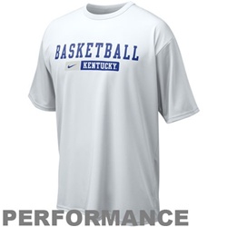 Nike Kentucky Wildcats White Basketball Dri-FIT Performance T-shirt