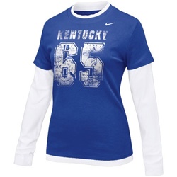 Nike Kentucky Wildcats Ladies Royal Layered Long Sleeve Tee