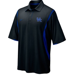 Nike Kentucky Wildcats BLACK Double Reverse 2009 Coaches Dri-FIT Performance Polo