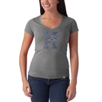 Kentucky Wolf Grey Flanker V Neck Women's Tee