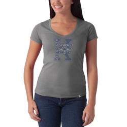 Kentucky Wolf Grey Flanker V Neck Women's Tee