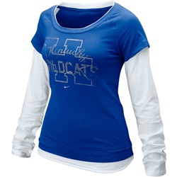 Nike Kentucky Wildcats Double Layer Slim Fit Long Sleeve Tee