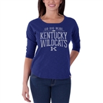 Kentucky Booster Blue Hanover Long Sleeve Women's Tee