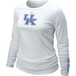 Nike Kentucky Wildcats Ladies White 2010 Classic Logo Long Sleeve T-shirt