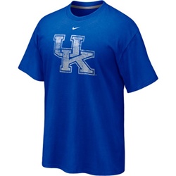 Nike Kentucky Wildcats Blue Distressed Logo Tri-Blend T-shirt