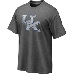 Nike Kentucky Wildcats Charcoal Distressed Logo Tri-Blend T-shirt