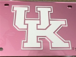 Pink Kentucky Wildcats Logo Mirrored Plate