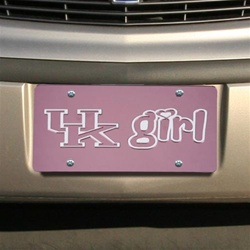 Kentucky Girl Mirrored Pink License Plate