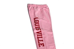 Adidas Louisville Cardinal Youth Pink Sweat Pants