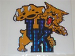 Kentucky Wildcats, holographix decal measures 3.6" x 5.3"