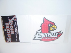 Louisville Cardinal Bird on Wing, holographix decal measures 3.6" x 4.1"