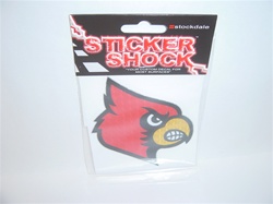 Louisville Cardinal Bird on Wing, holographix decal measures 3.6" x 4.1"