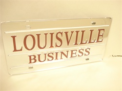 Louisville Cardinals Mirrored Red Inlaid Business School Plate