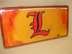 Louisville Cardinals On Fire Lenticular License Plate