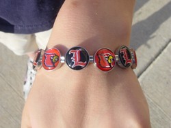 Domed Spirit Bracelet Louisville Cardinal