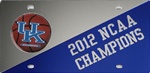 Kentucky Wildcats 2012 National Championship Mirrored Diagonal License Plate