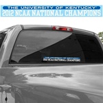 Kentucky Wildcats 2012 National Championship Decal for Auto Glass