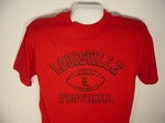 Adidas Louisville Football Red Short Sleeve Tee-Shirt