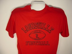 Adidas Louisville Football Red Short Sleeve Tee-Shirt