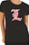 Louisville Cardinal Ladies Black Short Sleeve Polka Dot Tee Shirt