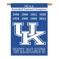 Kentucky Wildcats National Champs Double Sided Flag