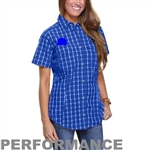 Columbia Kentucky Wildcats Ladies Super Bonehead Performance Short Sleeve Button-Up Shirt - Royal Blue