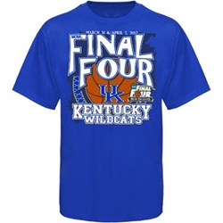 Kentucky Wildcats Final Four Short Sleeve Royal Shirt