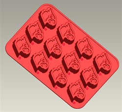 Louisville Cardinals Silicone Ice Tray