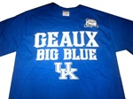 Kentucky Wildcats Geaux Wildcats Final Four Royal Short Sleeve Tee