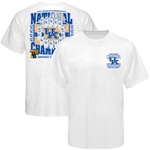 Kentucky Wildcats Roster National Champions White Short Sleeve Tee