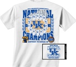 Kentucky Wildcats Roster National Champions White Short Sleeve Tee