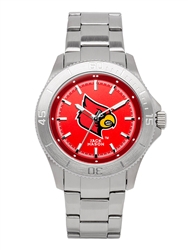 Louisville Cardinals Men’s Sport Bracelet Team Color Dial Watch