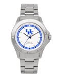 KENTUCKY WILDCATS MEN’S SPORT BRACELET SILVER DIAL WATCH