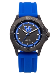 KENTUCKY WILDCATS MEN’S SPORT BRACELET SILVER DIAL WATCH