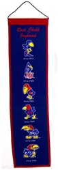 Kansas Jayhawks Heritage Banner - Logo Evolution