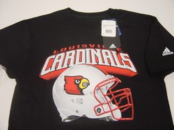 Adidas Louisville Cardinal Big Helmet Tee-Black