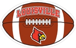 Louisville Cardinal 8" Brown Football Magnet