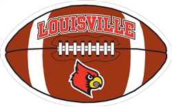 Louisville Cardinal 8" Brown Football Magnet