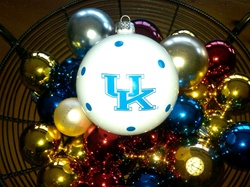 Kentucky Wildcats 4 Inch Glass Ball Ornament