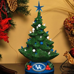 Kentucky Wildcats Blue-White Lighted Resin Christmas Tree