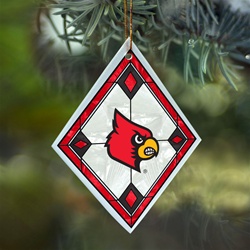 Louisville Cardinals Art-Glass Ornament