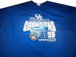 Kentucky Wildcats National Champions Royal Short Sleeve Tee