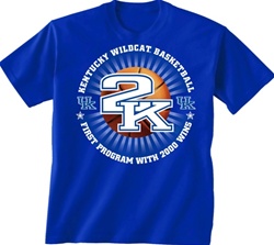 Kentucky Wildcats 2,000 Win Tee Royal Short Sleeve Tee